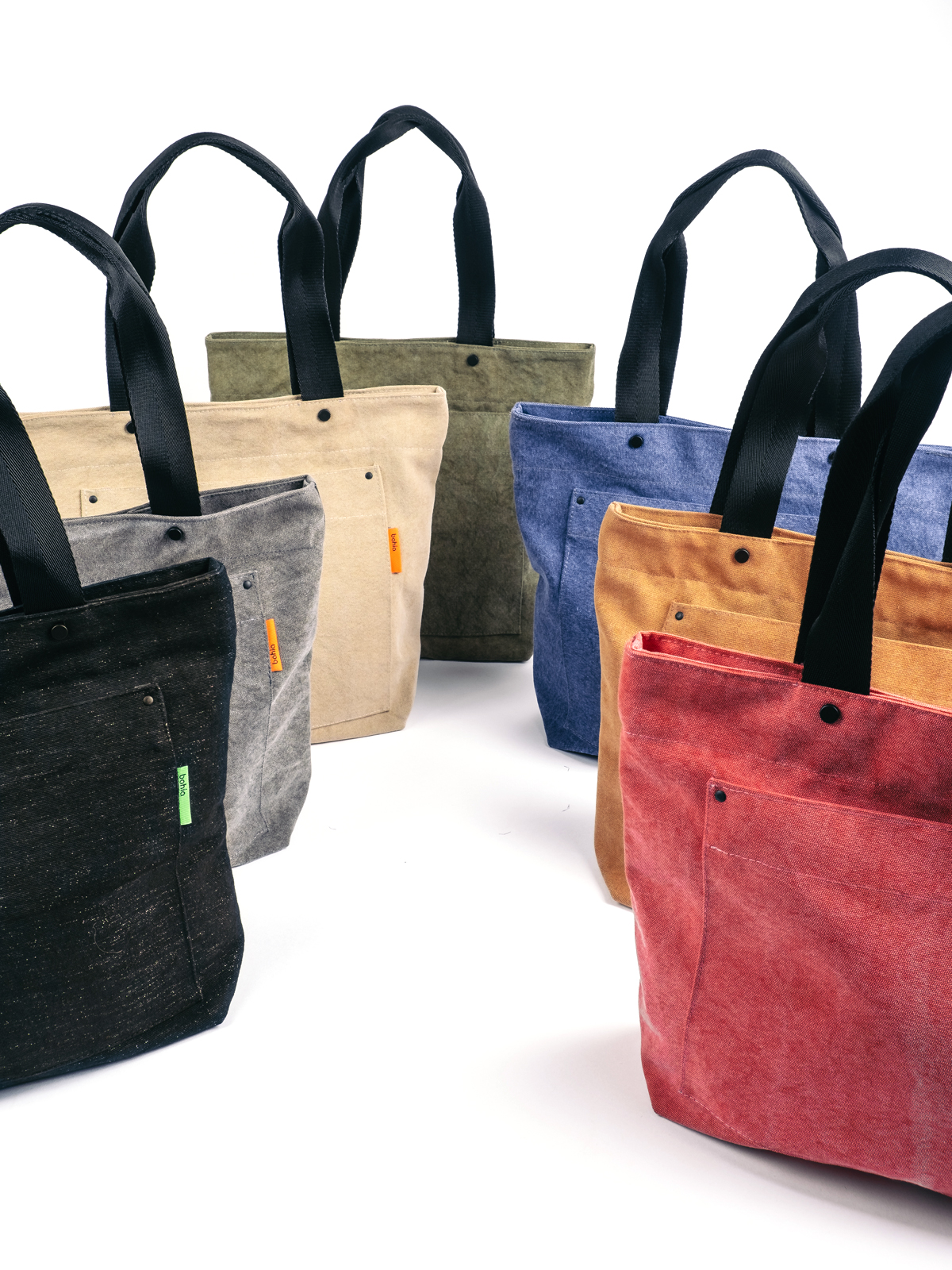 Green recycled bag with pocket - Bahíabags
