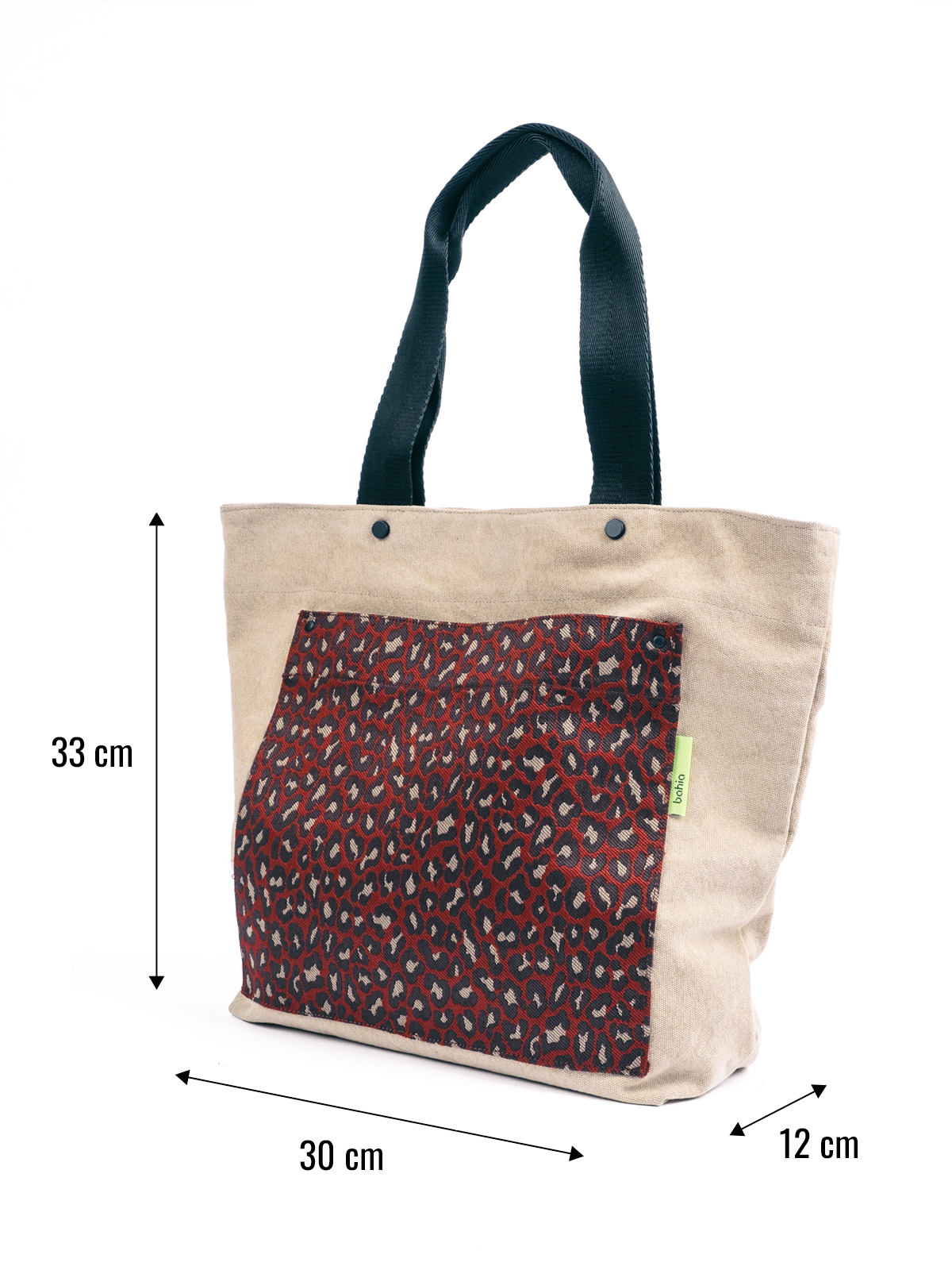Beige recycled bag with pocket
