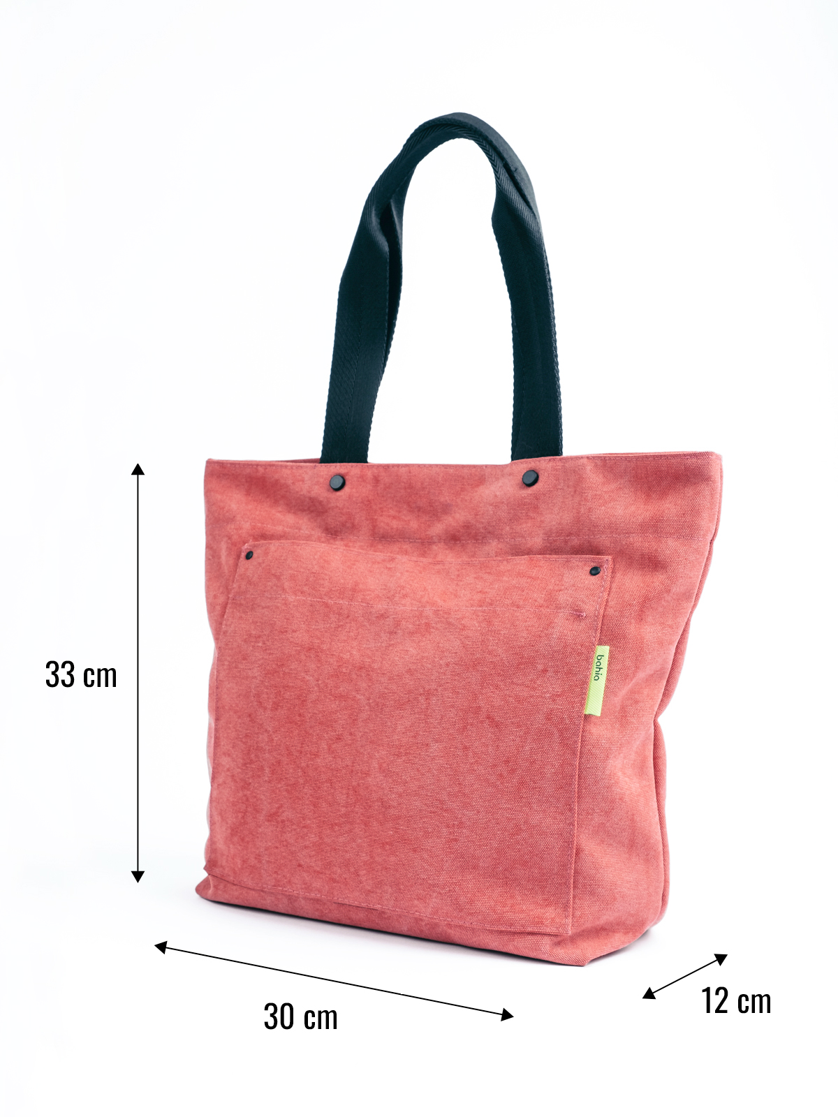 Gray recycled bag with yellow front pocket - Bahíabags